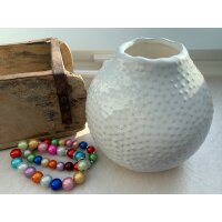 RESTPOSTEN - 1 x Boltze Vase Tessa, H 13 cm, Steingut, Einfarbig Steingut