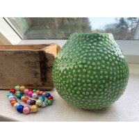 RESTPOSTEN - 1 x Boltze Vase Tessa, H 13 cm, Steingut, Einfarbig Steingut - Grün