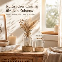 Glasvasen im 2er Set mit Juteband, Kordel und Sternanhänger