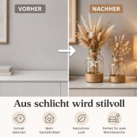 Glasvasen im 2er Set mit Juteband, Kordel und Sternanhänger