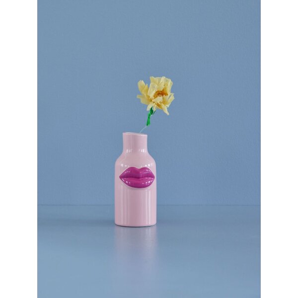 OUTLET - B - Ware - Rice Keramik Vase Fuchsia Lips Klein - Pink - Abplatzung