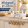 Möwen Deko Set 3er 8x4x10,5cm Weiß Babyblau Kantenhocker maritim