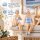 Kantensitzer Dekofiguren 2er Set 13cm Blau Himmelblau aus Kunstharz