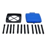 Müllsackständer 120L Höhenverstellbar mit Deckel und Klemmring