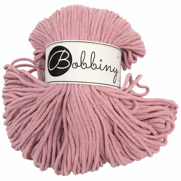 Baumwollkordeln - Flechtkordeln 3 mm - 100m Dusty Rose