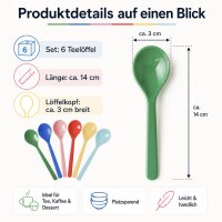 Rice Melamin Teelöffel 6er Set - Solid Colors