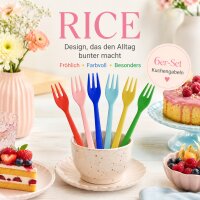 RICE Melamin Kuchengabeln 6er Set Solid Colors – bunt & BPA-frei