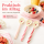 RICE Teelöffel aus Melamin 3er Set – 14,5 cm, BPA-frei, Gesicht & rote Lippen