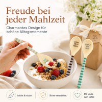Melamin Löffel 3er Set 3,5x14,5cm Bunt Blau Grün für Kaffee Dessert
