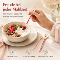 Latte Löffel 22,5cm Rosa Pink & Red Melamin für Latte Macchiato