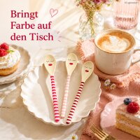 Latte Löffel 22,5cm Rosa Pink & Red Melamin für Latte Macchiato