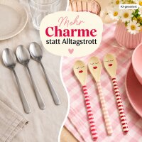 Latte Löffel 22,5cm Rosa Pink & Red Melamin für Latte Macchiato