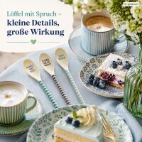 Latte Löffel Set 22,5cm Bunt Blau Grün Melamin für Latte und Dessert