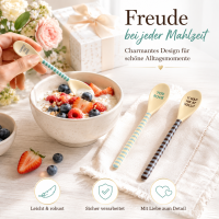 Latte Löffel Set 22,5cm Bunt Blau Grün Melamin für Latte und Dessert