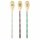 Latte Löffel Set 22,5cm Bunt Blau Grün Melamin für Latte und Dessert