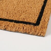 Fußmatte Happy Camper aus Kokos 50 x 25 cm – dekorative Kokosmatte mit Camper Motiv