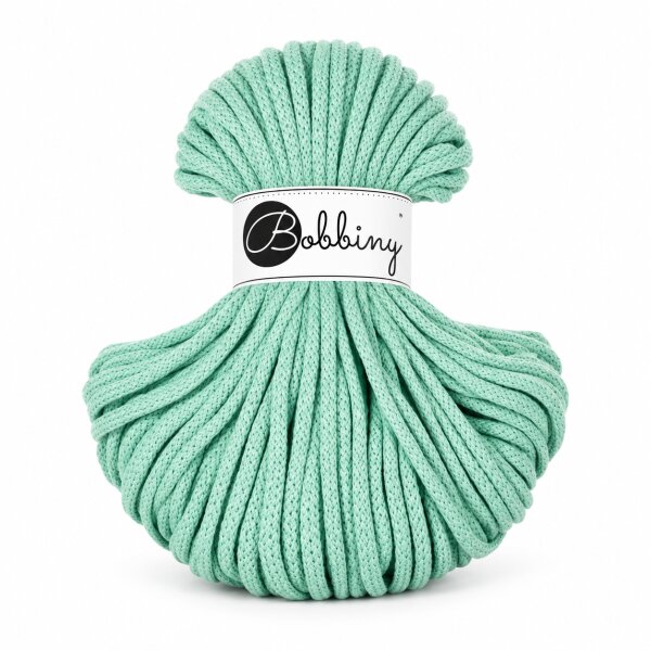 Makramee Kordel 5mm 50m Grün - Jelly Mint Baumwollkordel geflochten