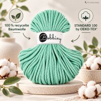 Makramee Kordel 5mm 50m Grün - Jelly Mint Baumwollkordel geflochten