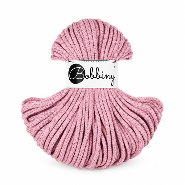 Makramee Kordel 5mm 50m Rosa - Dusty Rosé Baumwollkordel geflochten