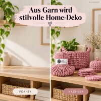 Makramee Kordel 5mm 50m Rosa - Dusty Rosé Baumwollkordel geflochten