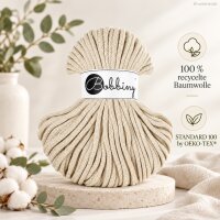 Makramee Garn 5mm 50m Beige - Flechtkordel Cashmere Beige Baumwolle