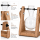 Stecklingsvase mit Holzgestell und Glasvase – Vermehrungsstation aus Glas, Paulownia-Holz und Eisen