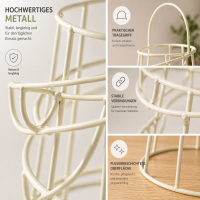 Eierständer aus Metall creme – dekorativer Eierhalter für Küche und Frühstückstisch