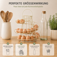 Eierständer aus Metall creme – dekorativer Eierhalter für Küche und Frühstückstisch