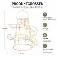 Eierständer aus Metall creme – dekorativer Eierhalter für Küche und Frühstückstisch