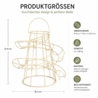Eierständer aus Metall creme – dekorativer Eierhalter für Küche und Frühstückstisch