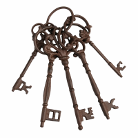 Dekorativer Schlüsselbund aus Gusseisen –...