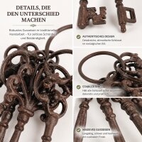 Dekorativer Schlüsselbund aus Gusseisen – Vintage Deko mit antiken Schlüsseln