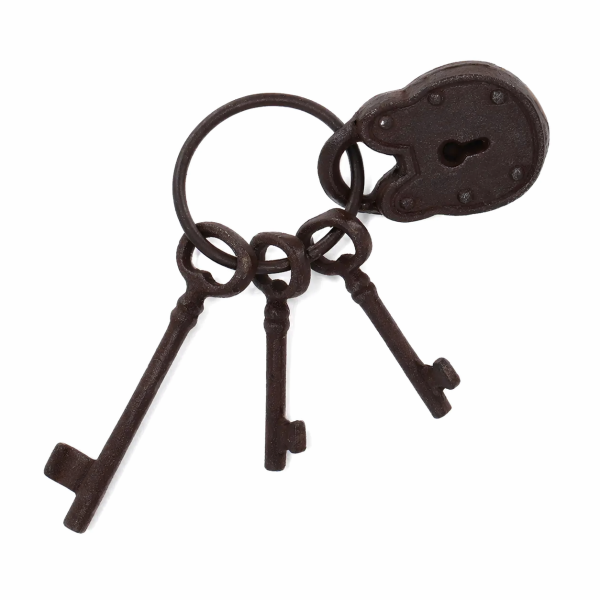 Deko Schlüsselbund aus Gusseisen – antik wirkendes Wohnaccessoire mit Schlüsseln