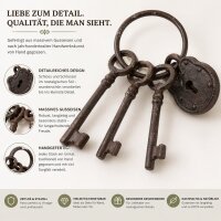 Deko Schlüsselbund aus Gusseisen – antik wirkendes Wohnaccessoire mit Schlüsseln
