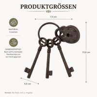 Deko Schlüsselbund aus Gusseisen – antik wirkendes Wohnaccessoire mit Schlüsseln