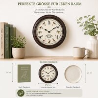 Wanduhr mit Vogelgezwitscher – Uhr mit 12 Vogelstimmen und Vogelmotiven, 29,8 cm