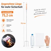 Marshmallowspieß mit Holzgriff 75,2 cm – langer Grillspieß Grillspieße Spieße