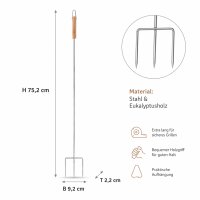 Marshmallowspieß mit Holzgriff 75,2 cm – langer Grillspieß Grillspieße Spieße