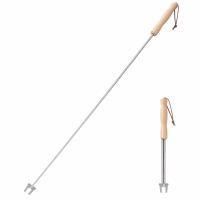 Teleskopgrillspieß aus Edelstahl mit Holzgriff...