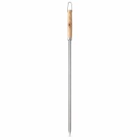 V-förmiger Grillspieß aus Edelstahl mit Eschenholzgriff – 55 cm BBQ Spieß