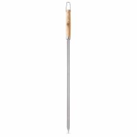 V-förmiger Grillspieß aus Edelstahl mit Eschenholzgriff – 55 cm BBQ Spieß