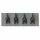 Wandgarderobe mit 4 Hundehaken aus Gusseisen auf Schieferplatte