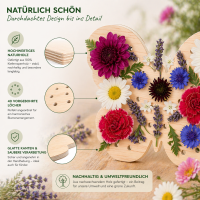 Blumensammler Schmetterling aus Holz – Blumenstecker für 40 Blüten, 18 cm