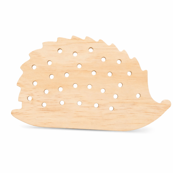 Blumensammler Igel aus Holz – Blumenstecker für 28 Blüten, 19,8 cm