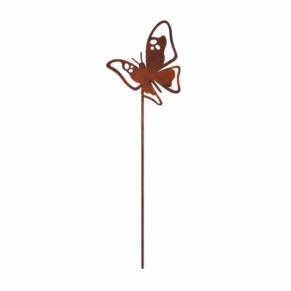 Gartenstecker Schmetterling aus Weichstahl – dekorative Gartendeko