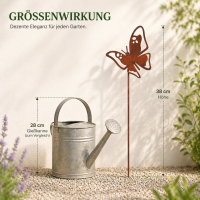 Gartenstecker Schmetterling aus Weichstahl – dekorative Gartendeko