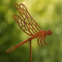 Gartenstecker Libelle aus Weichstahl – dekorative Gartendeko