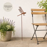 Gartenstecker Libelle aus Weichstahl – dekorative Gartendeko