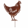 Gartenstecker Hahn aus Weichstahl – lasergeschnittene Gartendeko