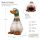 GILDE Zaunsitzer Ente Richy aus Keramik – Zaunfigur grün hellbraun matt, 18 cm
